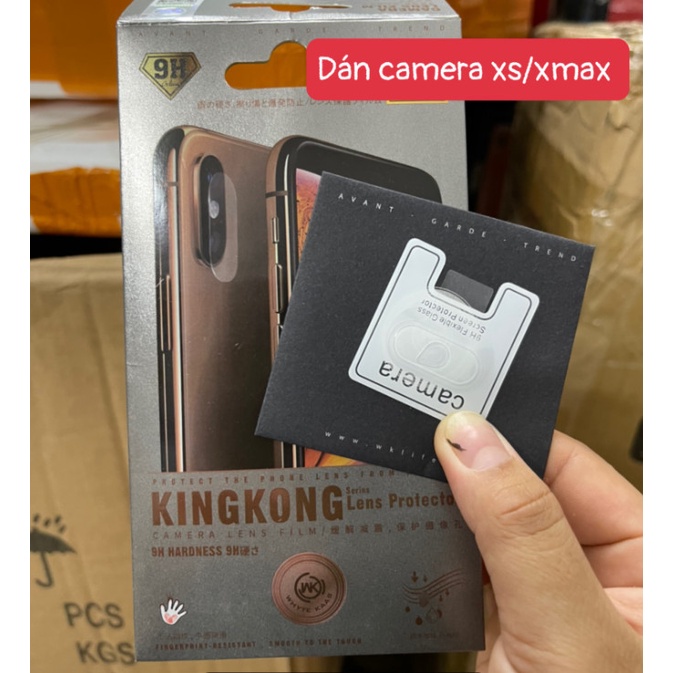 GIÁ TỐT , BỘ 2 MIẾNG Kính FILM dán WK KING KONG Cường Lực Camera Iphone X XS MAX XR KINGKONG