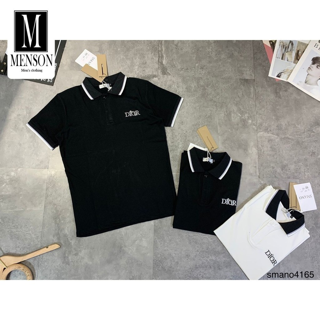 ⭐️SIÊU PHẨM⭐️Áo Polo Nam Mùa Hè Chất Mát In Chữ Hàng Hiệu Cao Cấp - Áo thun nam cotton ngắn tay MENSON M6082