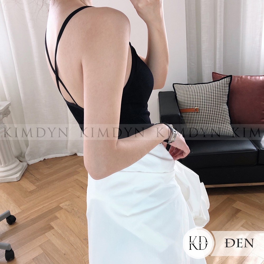 Áo thun nữ áo hai dây chéo KIMDYN [KDA06]