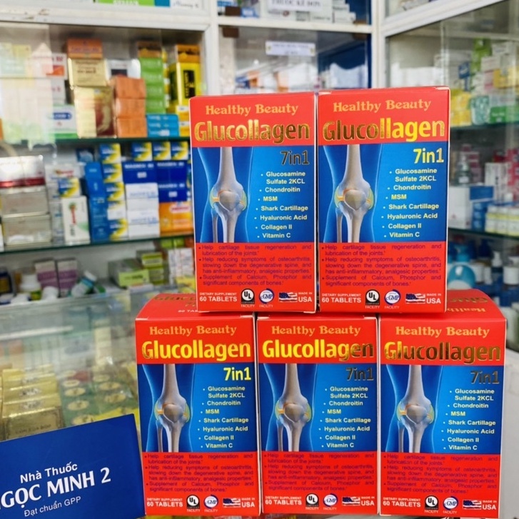 ✅ [Chính Hãng] Viên uống bổ xương khớp, tái tạo chất nhờn sụn khớp Glucollagen 7in1 Healthy Beauty 60 Viên - Khớp 7 in 1