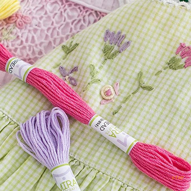 1 Cuộn Chỉ Thêu Màu Gradient Dùng Làm Đồ Thủ Công DIY
