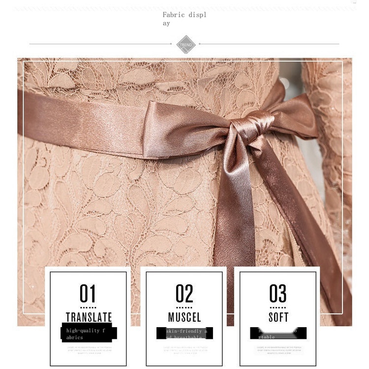 Đầm Đuôi Cá Tay Dài Phối Ren Phong Cách Hàn Quốc Dành Cho Nữ