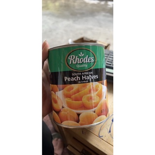 Đào ngâm Rhodes lon 825gr