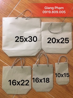 Túi giấy kraft 16x23 (100 cái)