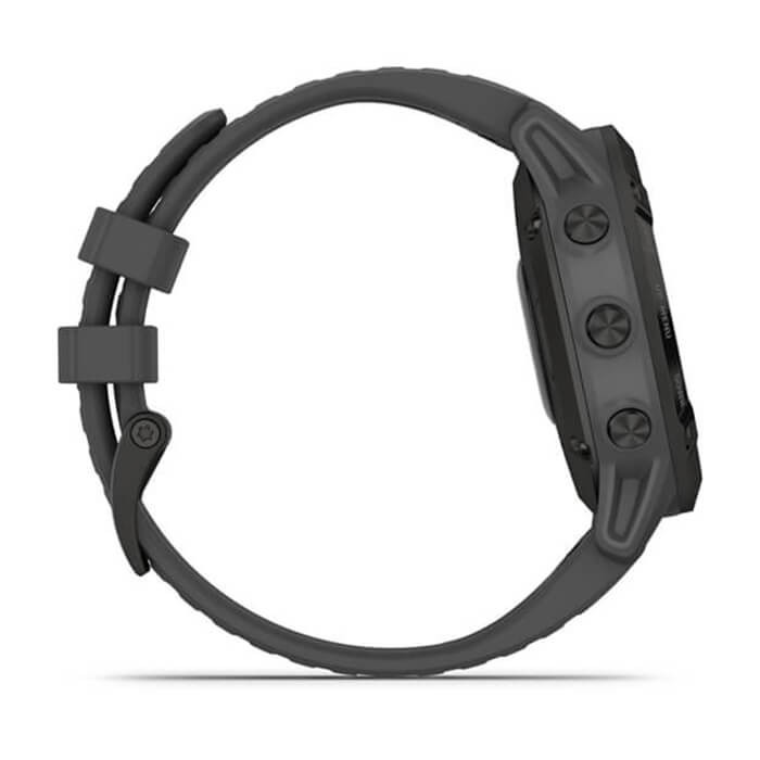 Đồng hồ Garmin Fenix 6 Pro Solar, Black w/Slate Gray Band, GPS, SEA - Chính Hãng