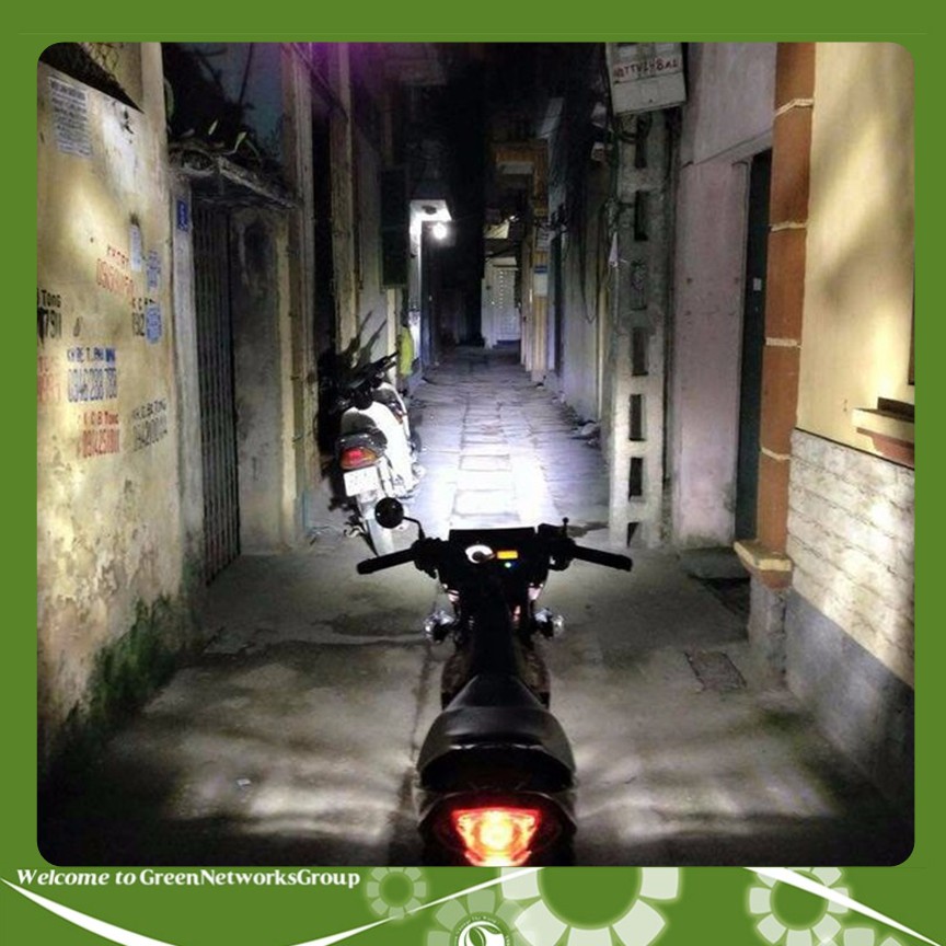 Đèn pha-cos 3 Led chân H4 có râu tản nhiệt (đèn trợ sáng dành cho xe máy)