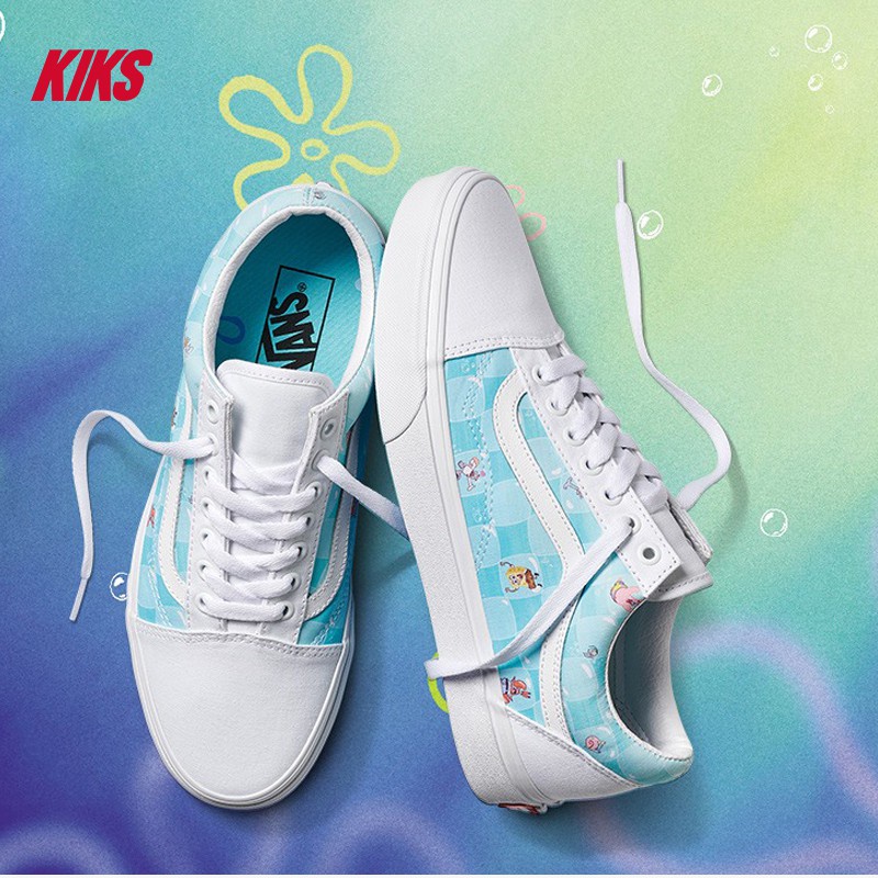 Giày Thể Thao VANS SpongeBob Cổ Cao Thấp VN0A54F19ES Thời Trang Cho Nam Và Nữ