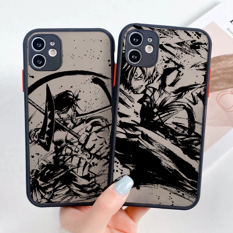 Ốp Điện Thoại Nhựa Cứng In Hình Anime One Piece Cho iPhone 11 12 13 Pro Max iPhone X XS 7 8 Plus