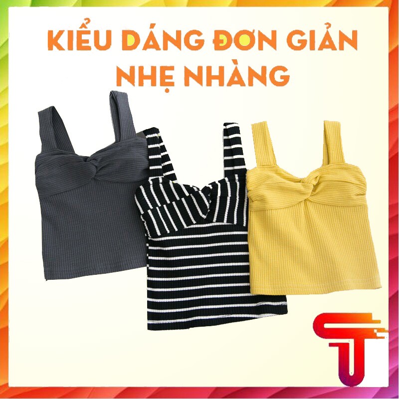 Áo 2 dây xoắn nơ điệu đà cho bé gái 1-4 tuổi Tanosa_kids