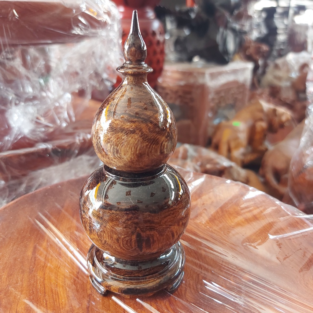 Ống đựng tăm gỗ cẩm nguyên khối chân tiện mẫu mới siêu đẹp