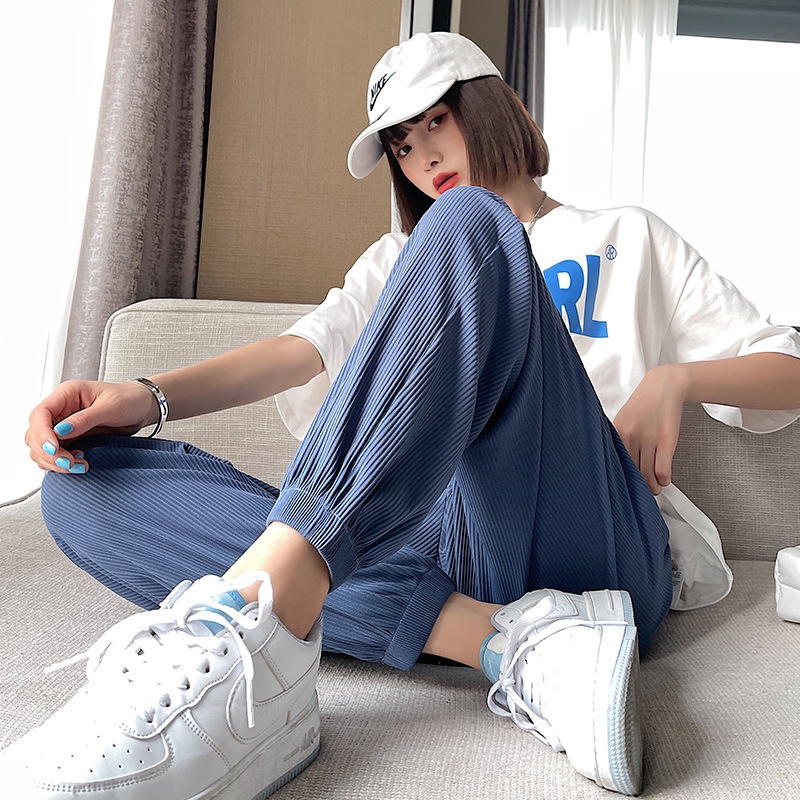 Quần thể thao IELGY dáng rộng lụa lạnh chống muỗi thời trang cho nữ