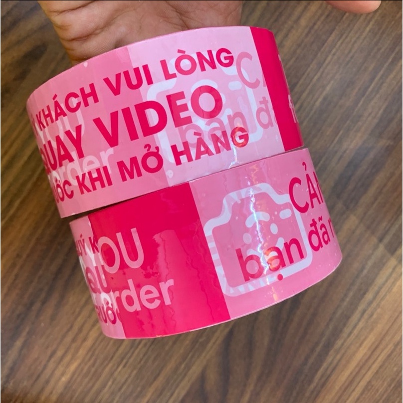 Băng Dính Quay Video Cảm Ơn Khách Đã Mua Hàng SIMI Siêu Chắc Loại Dầy Lõi Mỏng Cuộn To 48 MM x 100 Yard BADI2021005