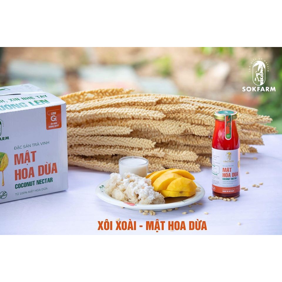 MẬT HOA DỪA SOKFARM 250gr - LÁ TÍA TÔ