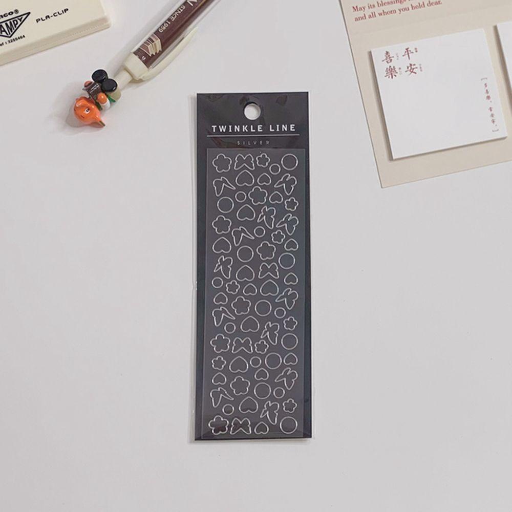 Miếng Dán Trang Trí Album Ảnh Màu Laser Bằng PVC Hình Trăng Sao / Trái Tim Độc Đáo DIY