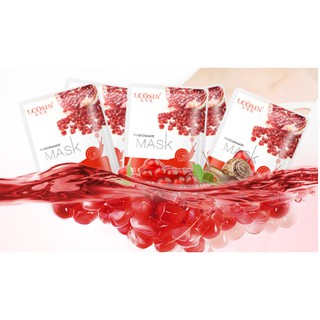 Lcosin - Mặt Nạ Giấy Lựu Đỏ Ốc Sên