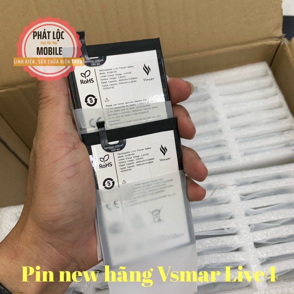 Pin Vsmart zin chính hãng đủ các model máy: Live, Live 4, Active 3, Joy 3, Joy 4, Star 3, Bee 3...