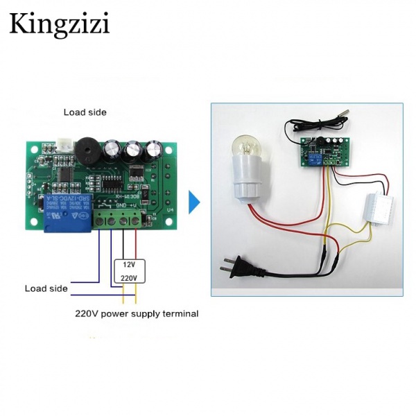 Công Tắc Điều Chỉnh Nhiệt Độ Màn Hình Kỹ Thuật Số XH-W1308 DC 12V
