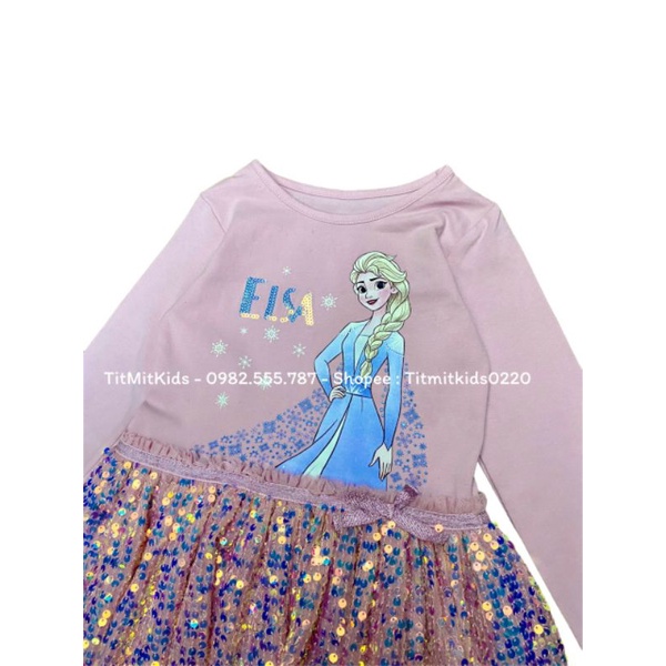 Váy elsa lấp lánh bé gái 11-32kg