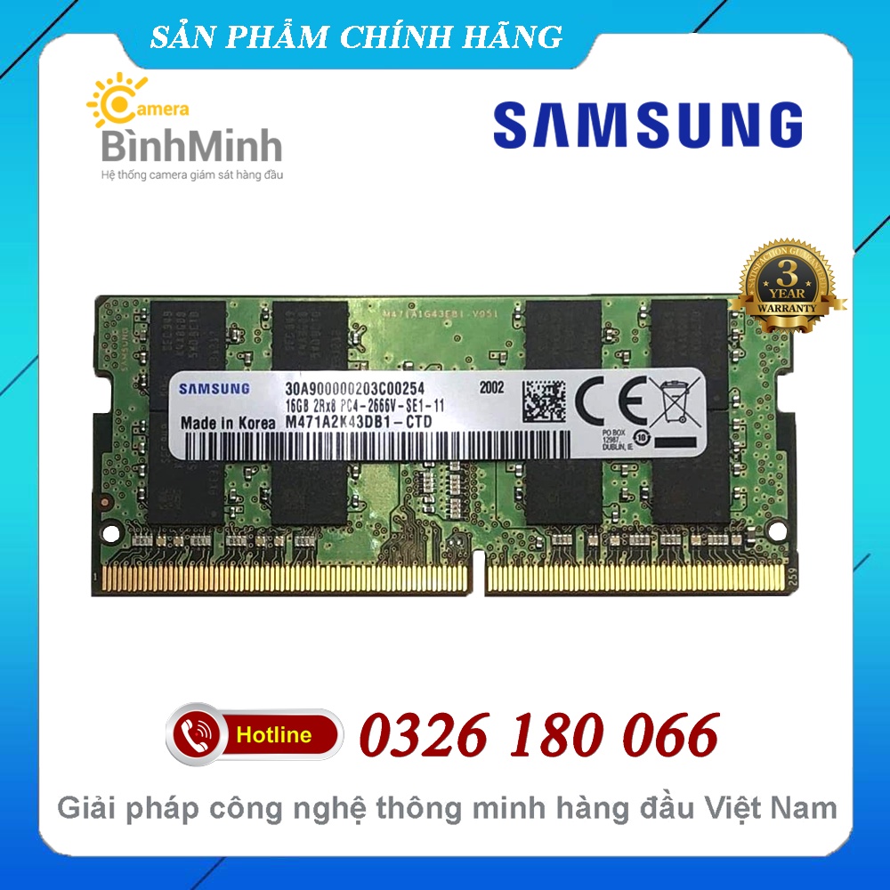 Ram Laptop Samsung DDR4 8GB 16GB 2666MHz M471A1K43CB1-CTD M471A2K43DB1-CTD