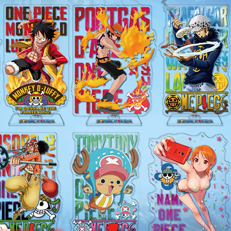 Giá Đỡ Bằng Acrylic Hình Nhân Vật Hoạt Hình One Piece Trang Trí Xe Hơi