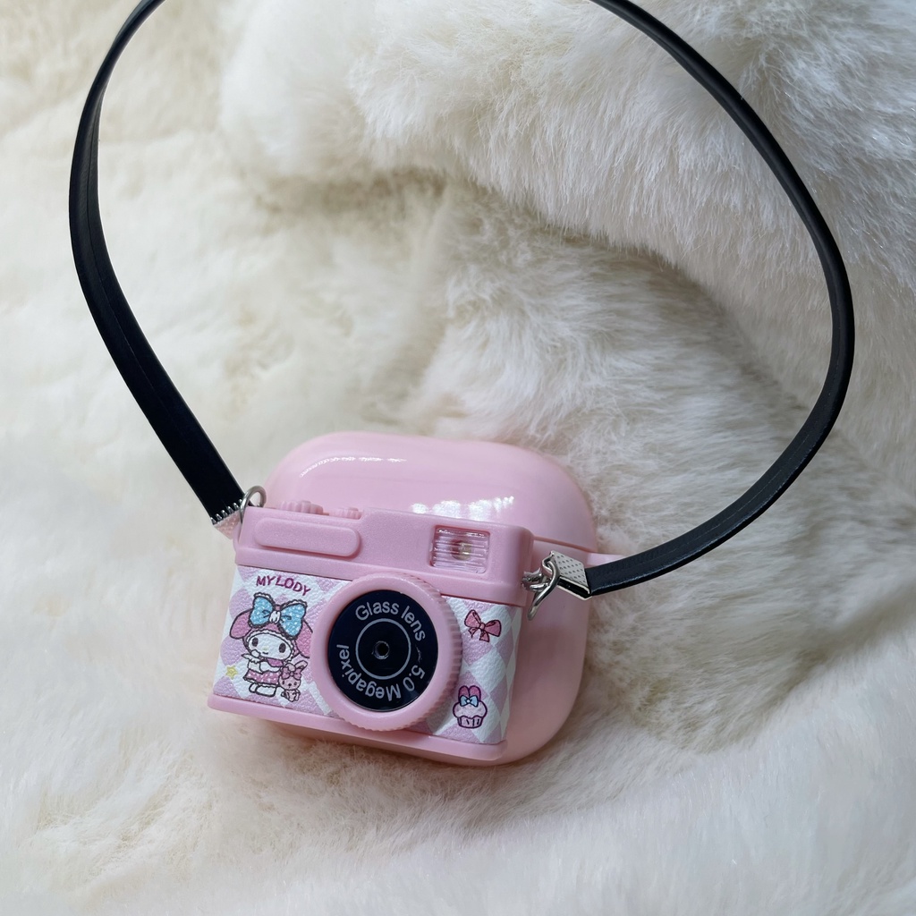 Vỏ Bảo Vệ Hộp Sạc Tai Nghe AirPods 1 / 2 / 3 / Pro Bằng TPU Mềm Hình Máy Ảnh