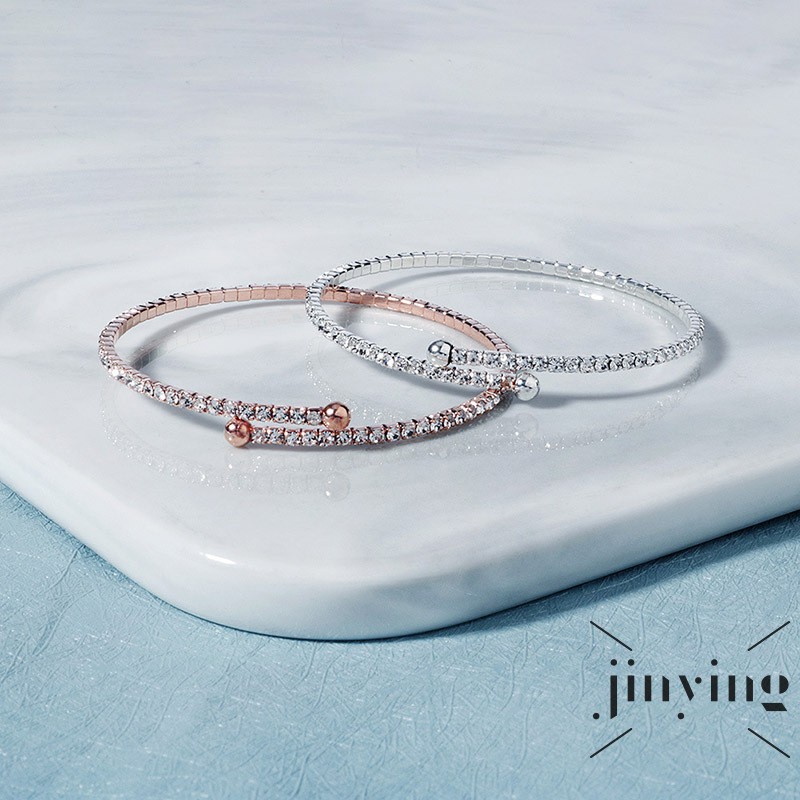 GETNOIVAS Vòng Đeo Tay Hở Đính Đá Nhân Tạo Xinh Xắn Cho Nữ