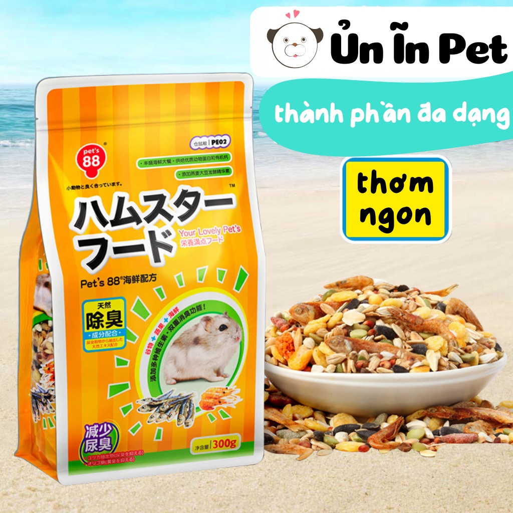 Thức ăn hamster hải sản Nhật PET88 300g
