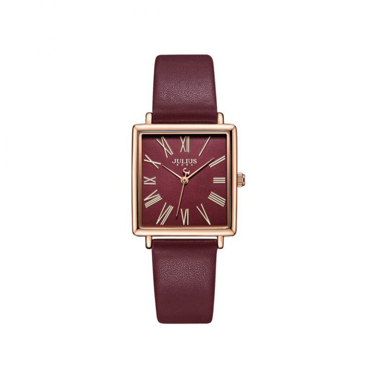 Đồng hồ nữ JULIUS JA-1269D dây da ( đỏ )