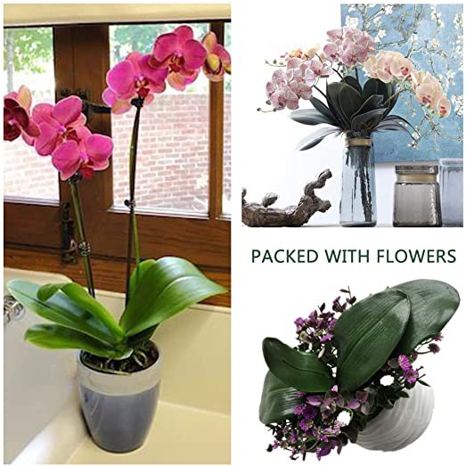 Nhánh lá cây phong lan giả bằng nhựa trang trí tiệc cưới