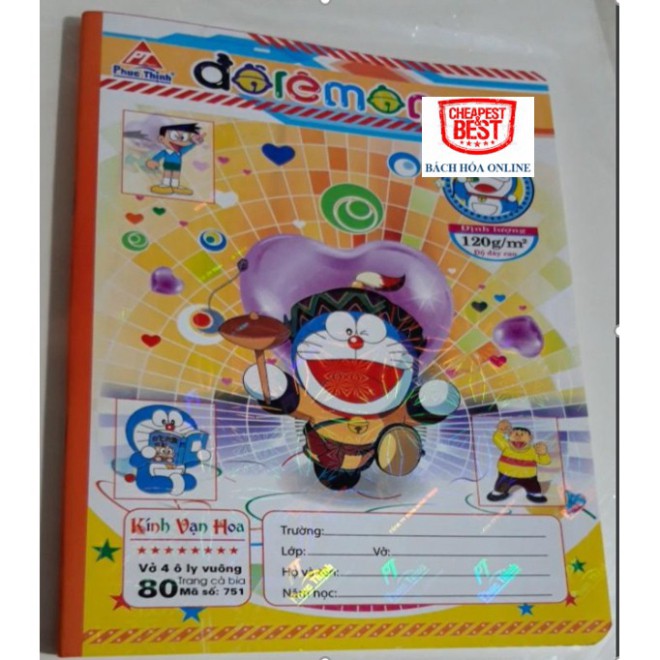 Vở 4 Ô Ly Kính Vạn Hoa 8 Sao(Doreamon)