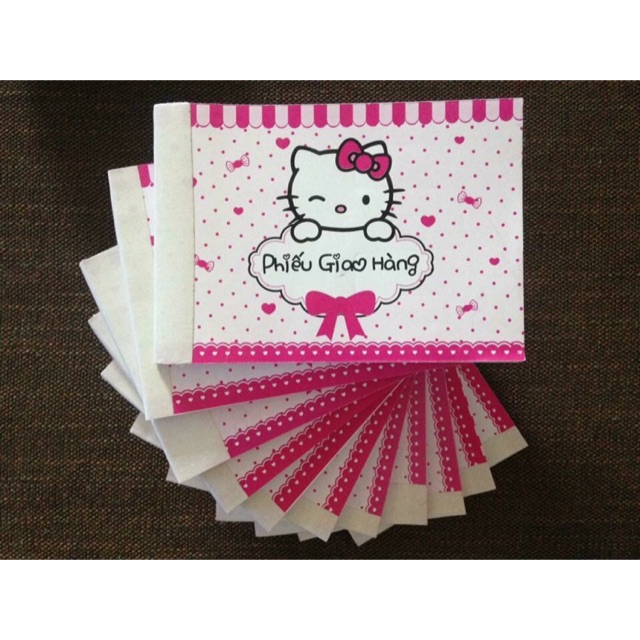 Combo  cuốn phiếu giao hàng phiếu ship kitty