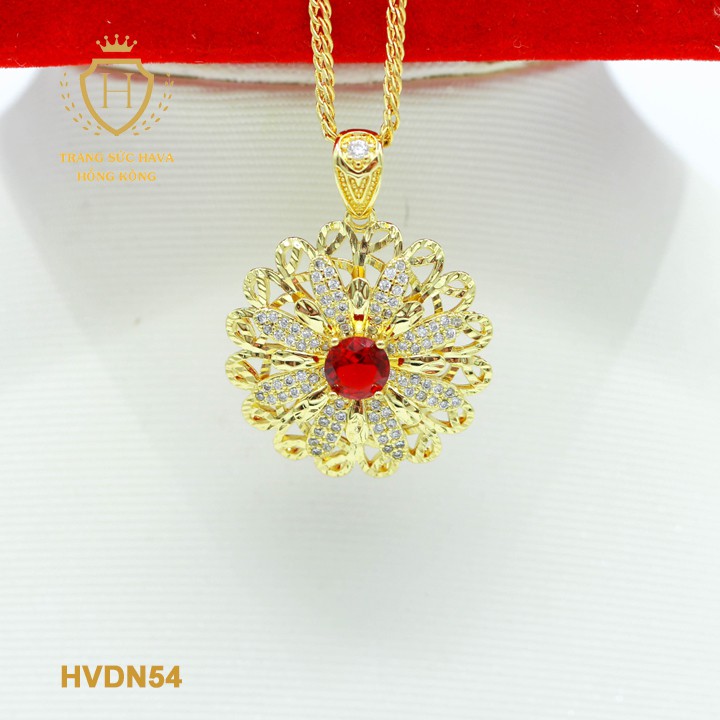 Dây Chuyền, Vòng Cổ Nữ Titan Xi Mạ Vàng Non 24k Cao Cấp - Trang Sức Hava Hong Kong - HVDN54