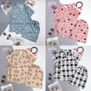 Bộ ngủ thái kimono tay ngắn quần đùi