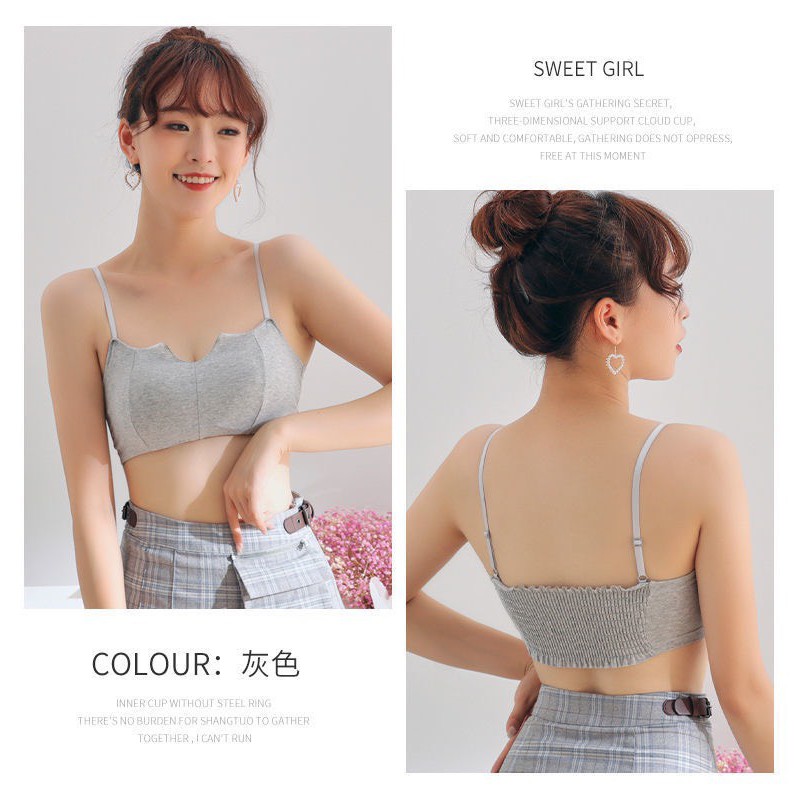 Áo Lót Nữ_ Áo Bra Nữ Cổ Khoét V Chun Lưng Siêu Xinh 990