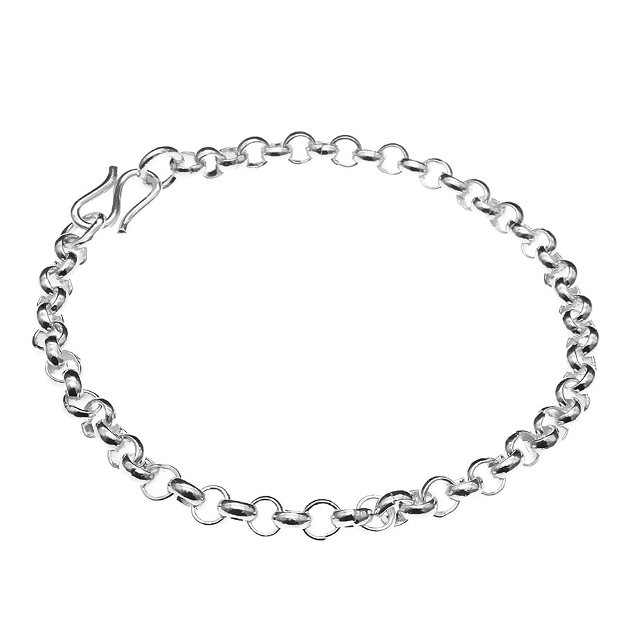 Vòng tay nữ BẠC HIỂU MINH LTU292 kiểu dây xích trơn đơn giản cá tính