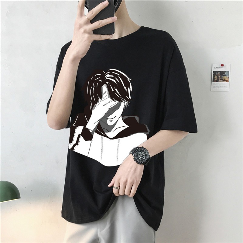 Áo Phông Tay Lỡ Hình Anime Unisex Cho Cả Nam Và Nữ Vải Cotton Đẹp Và Thoáng Mát