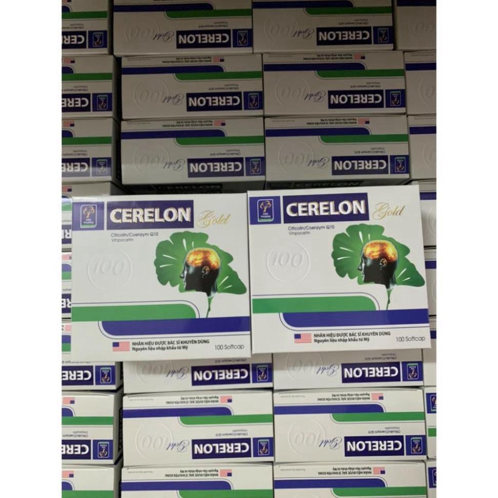 Cerelon gold Giúp bổ sung dưỡng chất cho não hiệu quả viên uống hoạt huyết dưỡng não 100 viên T