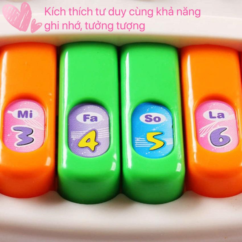 Đồ Chơi Đàn Thỏ Gồm 2 Màu Trắng Sữa, Nhựa An Toàn, Phát Nhạc Bài Hát Vui Nhộn, Cho Bé Luyện Hát Từ Nhỏ - MEOMEOSHOP2021