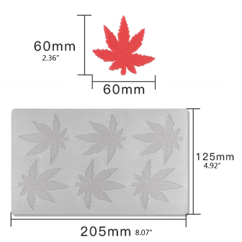 Khuôn Silicone Tạo Hình Lá Phong Trang Trí Bánh DIY