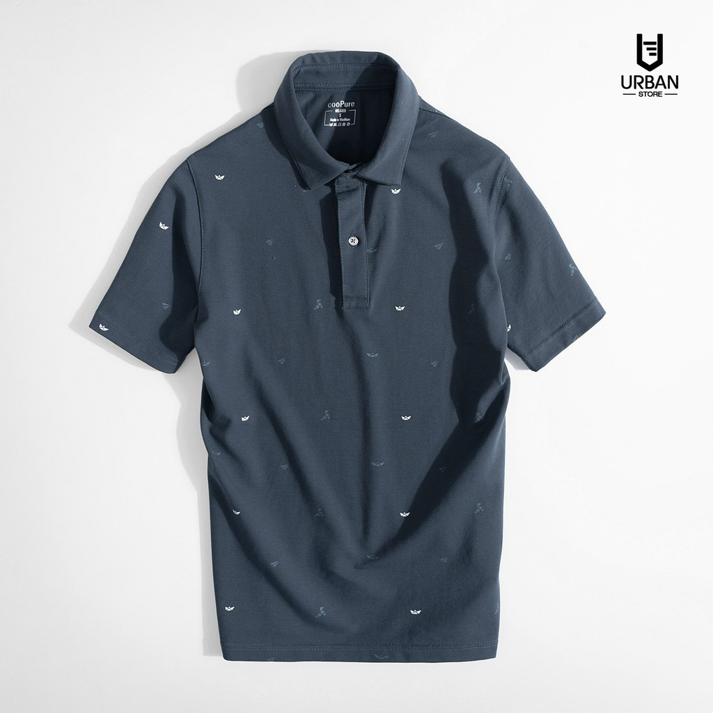 Áo Polo Nam cooPure, Áo Polo Nam 95% Cotton Họa Tiết Origami Printing NO.1825 | BigBuy360 - bigbuy360.vn