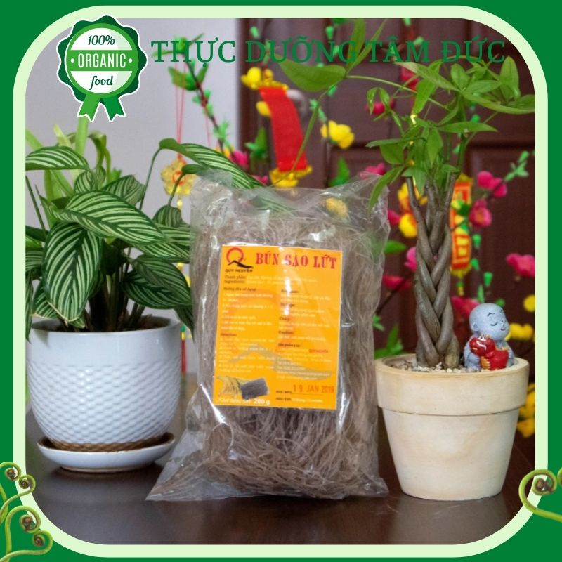 Bún gạo lứt Quy Nguyên thầy Tuệ Hải gói 200g - chùa Long Hương