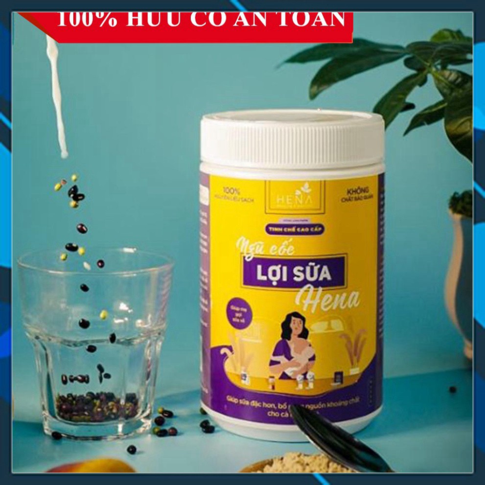 [HENA] Ngũ Cốc Lợi Sữa Cao Cấp, Ngũ Cốc Bà Bầu 500g 100% Hữu Cơ Dùng Tốt Với, Tinh Bột Nghệ, Nghệ Viên Mật Ong, Bột Nghệ