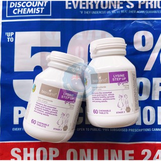 Viên nhai tăng chiều cao Bio Island Lysine Step Up for Youth 60 1(mẫu mới)