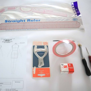 [Thiết Kế Thời Trang] [Hàng Chính Hãng] Combo số 2 dụng cụ thiết kế mẫu Rập, Chính Xác , Sắc Nét.