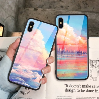 Ốp điện thoại cường lực hoạ tiết phong cảnh cho Samsung Galaxy A20 A30 A70 A50 A10 M20 S10 Plus S10E S10