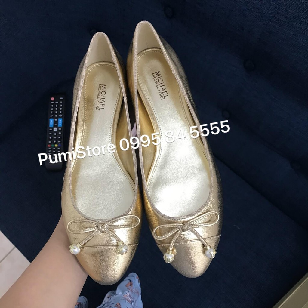 Giày Michael Kors Gia Ballet Pale Gold