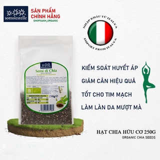 Hạt chia hữu cơ Sottolestelle/Diet Food giàu Omega 3, canxi, làm đẹp da & giảm cân, giữ dáng 200g/250g
