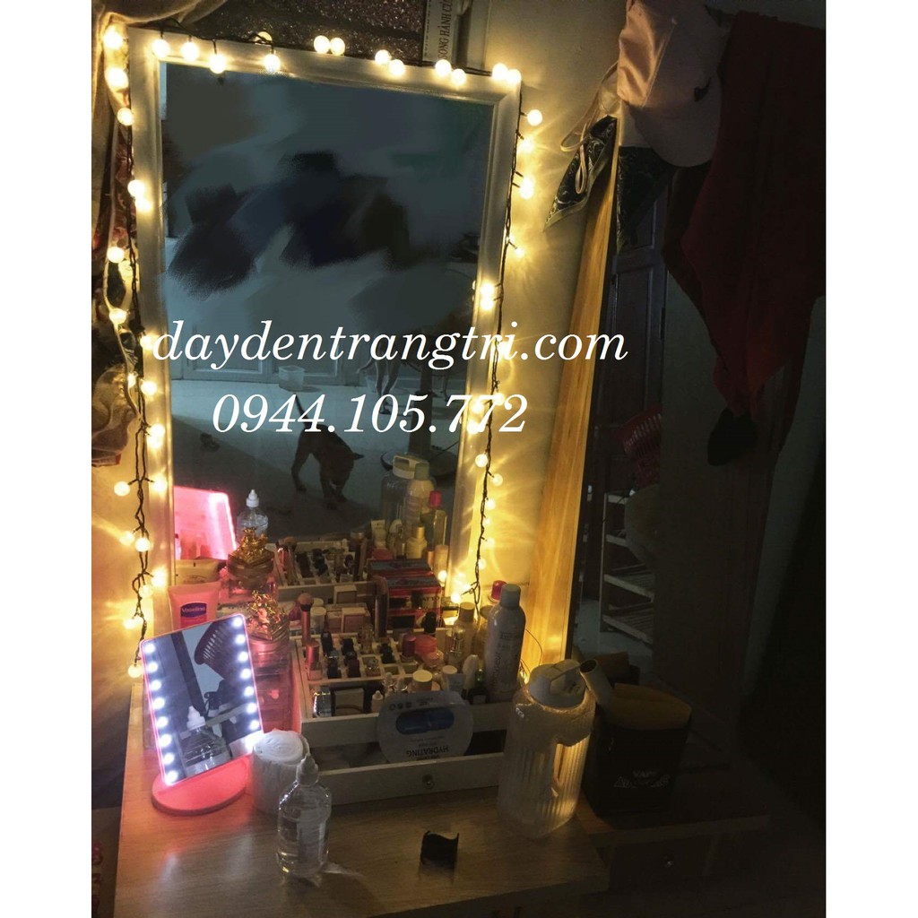 Combo 2 dây đèn fairy light và 1 dây đèn bi nhỏ trang trí ngoài trời