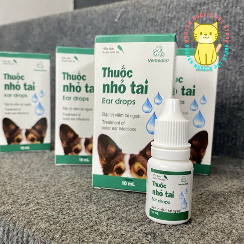 Thuốc nhỏ trị viêm tai CHÓ MÈO VEMEDIM EAR DROPS 10ml