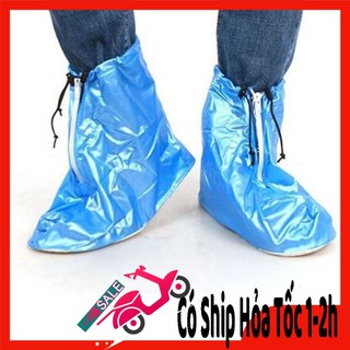 Giày Đi Mưa Silicon Cổ Cao Chống Trơn Trượt